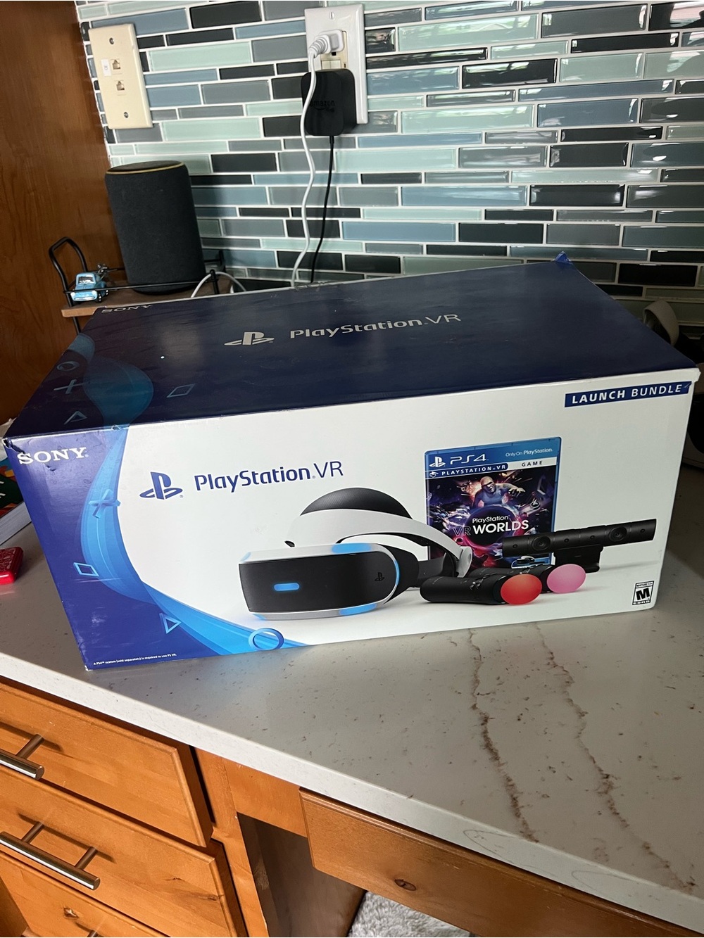 Sony PlayStation VR Headset Bundle in White and Black with Motion Controllers